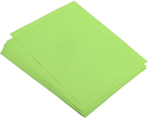 MECCANIXITY 100 hojas de papel de copia de color de 8 12 pulgadas, papel de impresora de 2.54 ozm, verde fluorescente para impresión de oficina,