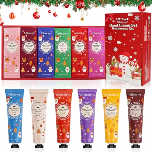 Set de 12 PCS Crema de Manos y Pies - Set de Regalo para Mujer Crema Hidratante Reparadora con Fragancias Rápida Absorción para Manos Secas - Regalo para Navidad Acción de Gracias