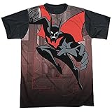 Batman Beyond Bat Tech Unisex Adult Halloween Costume Sublimated T Shirt (Black Back), Large
