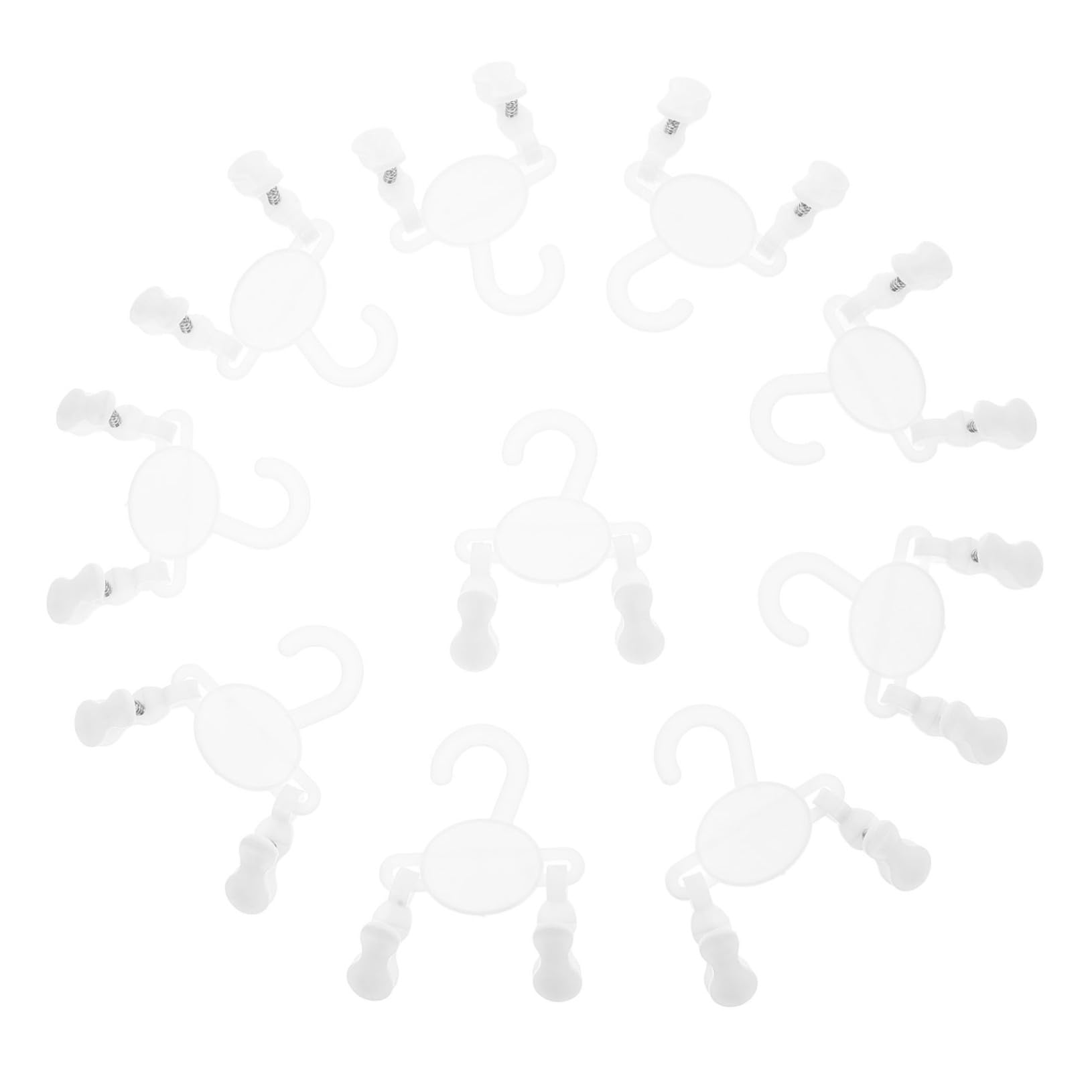 LALADEFIEE 10 Pcs Plastic Hangers for Non Slip Sock Clips Clothes Hangers for Slippers Portable Laundry Rack Organizers for Home and Nursery Use