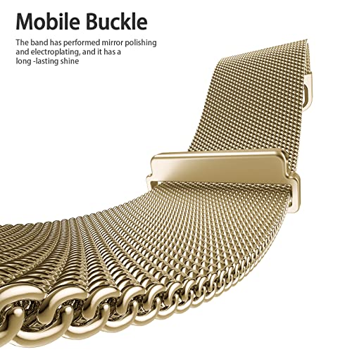 Image of Tobfit Watch Strap Compatible with Fitbit Versa 2 (Watch Not Included), Stainless Steel Chain Strap with Magnetic Buckle Compatible for Men & Women