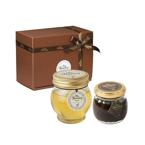 生はちみつ専門店 MY HONEY マイハニー アカシアハニーL200g+ハニーショコラM90g ブラウンギフトボックスS+MYHONEYロゴ入りリボン
