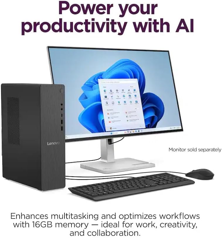 Lenovo IdeaCentre Secure & Productive Business Tower Desktop|16GB DDR5 RAM | 14TH Intel 4-core (Beat i5-12400T) | 756GB Storage(256GB SSD & 500GB HDD) | HDMI, Wi-Fi 6E, RJ-45, USB-C|Windows 11 Pro - Image 4