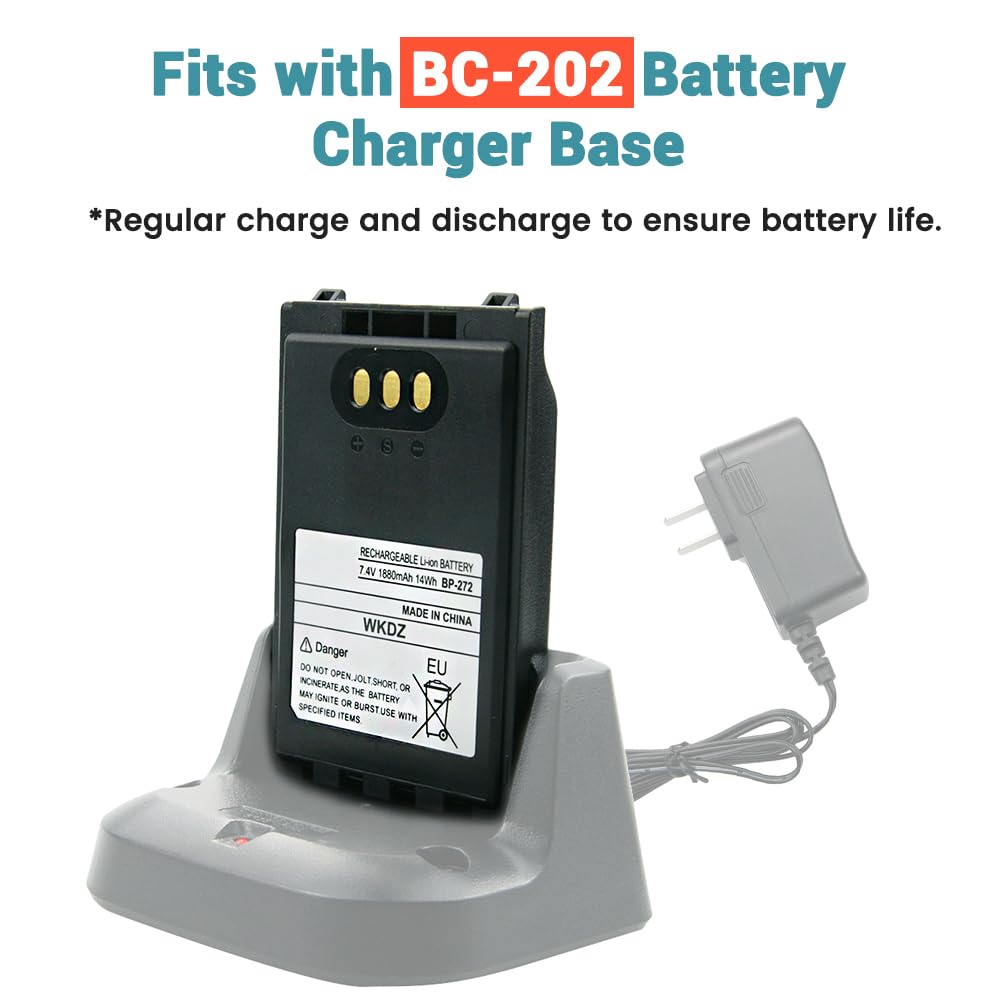 Vineyuan 2 Pack BP-272 Li-ion Battery Compatible for ICOM Radio IC