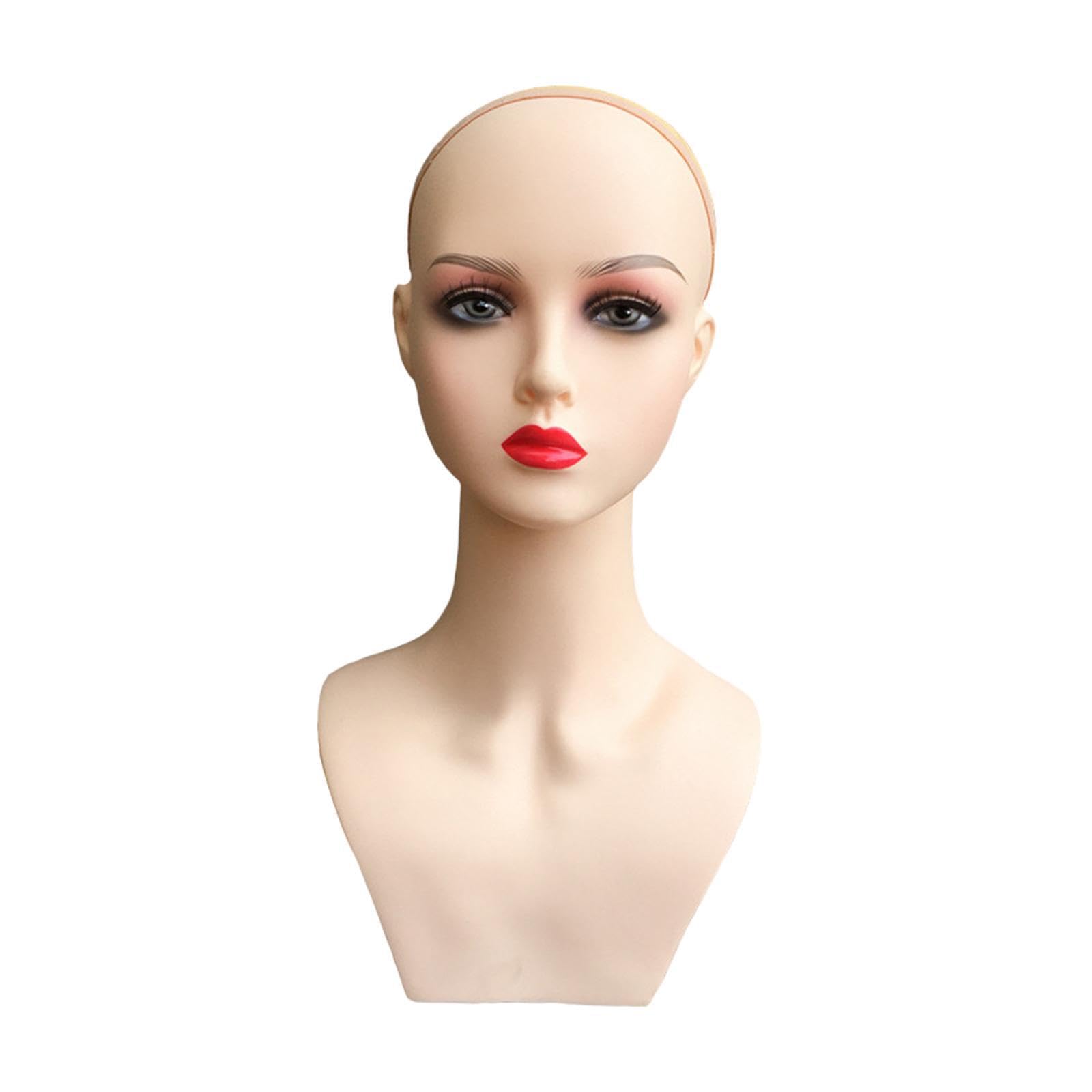 KTUXZCI Durable Mannequin Head Designed For Showcasing Wigs Jewelry And Accessories With Ease In Any Setting Nonslip And Stable Base. Multipurpose Wig Display