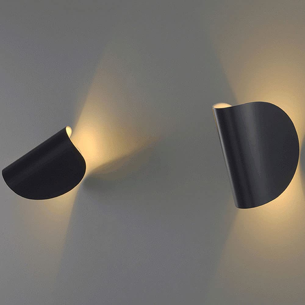 Lampada da Parete ad Arco LED Moderna - Design Geometrico Creativo, apparecchio di Illuminazione angolare Regolabile a 360°, Semplice Applique in Stile Nordico per l'arredamento e