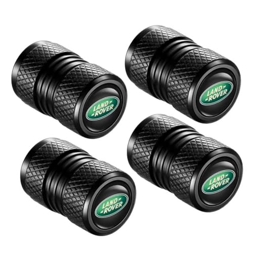 Image of Tire Valve Stem Caps, Compatible with Land Rover Series Stem Cap Universal Car Air Cover Car Accessories for Cars, SUV, Truck, Motorcycles 4pcs (Black)..