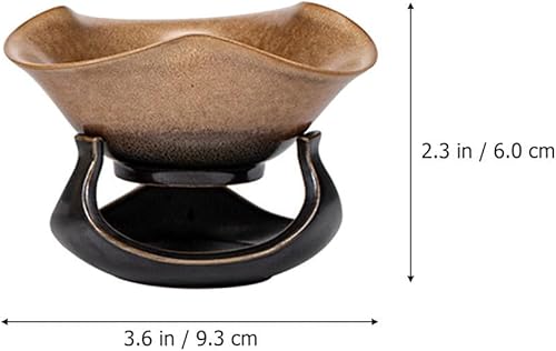 Miniatura 2 de UPKOCH Infusor de té de porcelana con soporte de soporte de filtro de café para hojas sueltas, adorno de sala de té para ceremonia de gongfu chino
