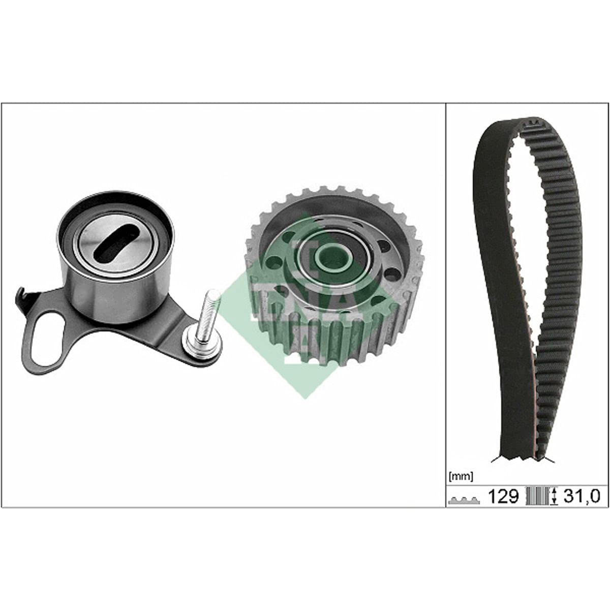 Kit Distribuzione INA 530004810 - Completo Cinghia E Accessori Per Toyota Land Cruiser, Hilux, Hiace