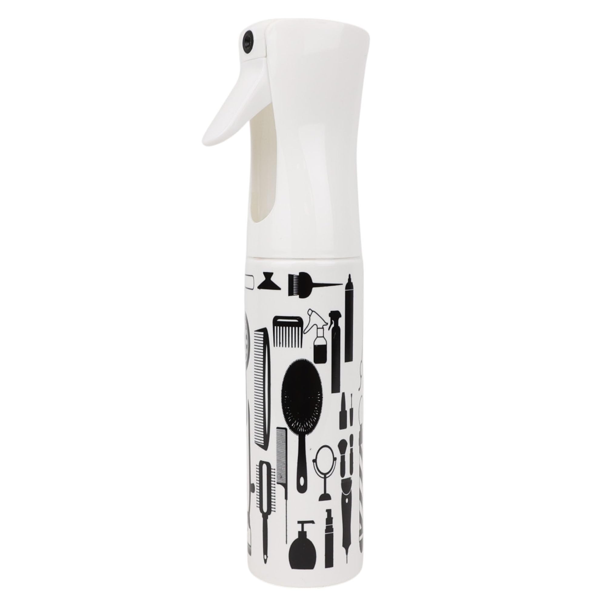 Eson Water Spray Bottle for Hair - 300ml Refillable Continuous Mist Sprayer - Empty Spray Bottle for Barber, Hairdresser, Salon, Hair Styling, Cleaning, Misting & Skin Care,Plants (Black & White)