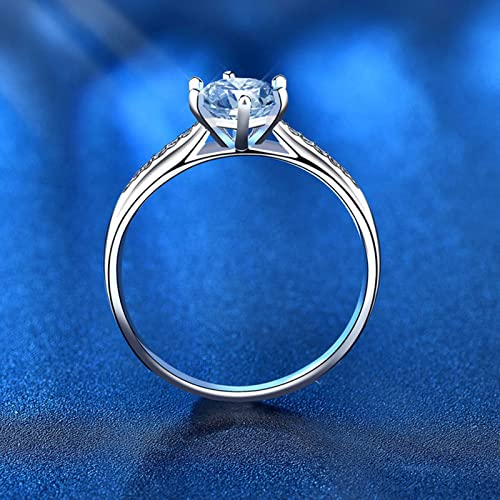 Bague moissanite 1ct en argent massif éclat intemporel - 4