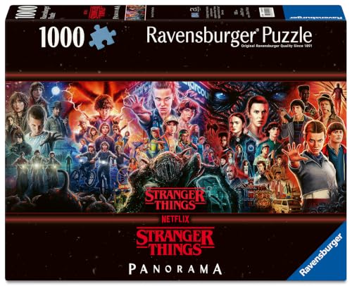 Ravensburger Stranger Things 1000 piece Panoramic Jigsaw Puzzle for Adults and Kids Age 12 Years Up