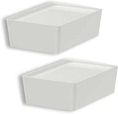 AJbells Contenedores de almacenamiento apilables con tapas, almacenamiento para refrigerador, organización y almacenamiento de despensa,