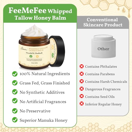 95% Off Grass-Fed Tallow & Manuka Honey Facial Balm - Image 4