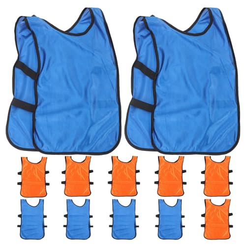 Housoutil 12 Piezas Chaleco Transpirable Secado Rápido de Entrenamiento Deportivo para Jóvenes de Fibra de Poliéster para Prácticas de Fútbol al Aire Libre