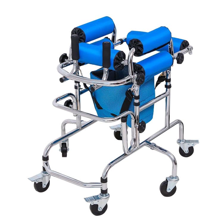 Andador con ruedas para niños para rehabilitación y soporte de movilidad, altura ajustable para niños en crecimiento, diseño ligero y estable para uso en interiores y exteriores