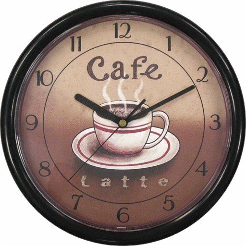 Geneva Clock Co 8125 Cafe Plastic Wall Clock 9 inch