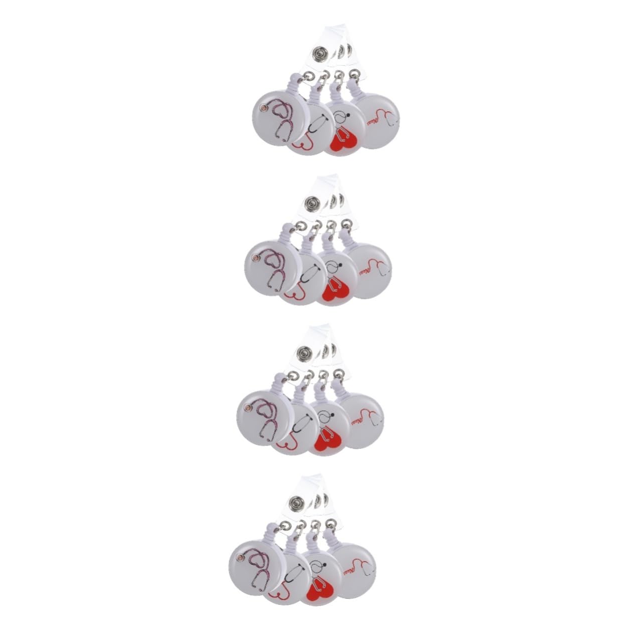 ARTIBETTER 4 Ensembles Clip Porte-badge Infirmière Clips De Bobine De Badge Étiquette De Clip De Nom Allaitement Porte-badge Avec Clip De Badge D'identification De Nom Alliage 4 Pièces * 4