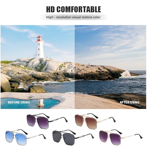 Upliftjoys Sunglasses, Upliftjoys Sunglasses Aviator for Men Women, Retro Gradient Sun Glasses Uv400 Protection3