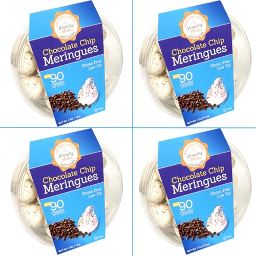 4 Pack Krunchy Melts Original Meringue Cookies | Chocolate Chip