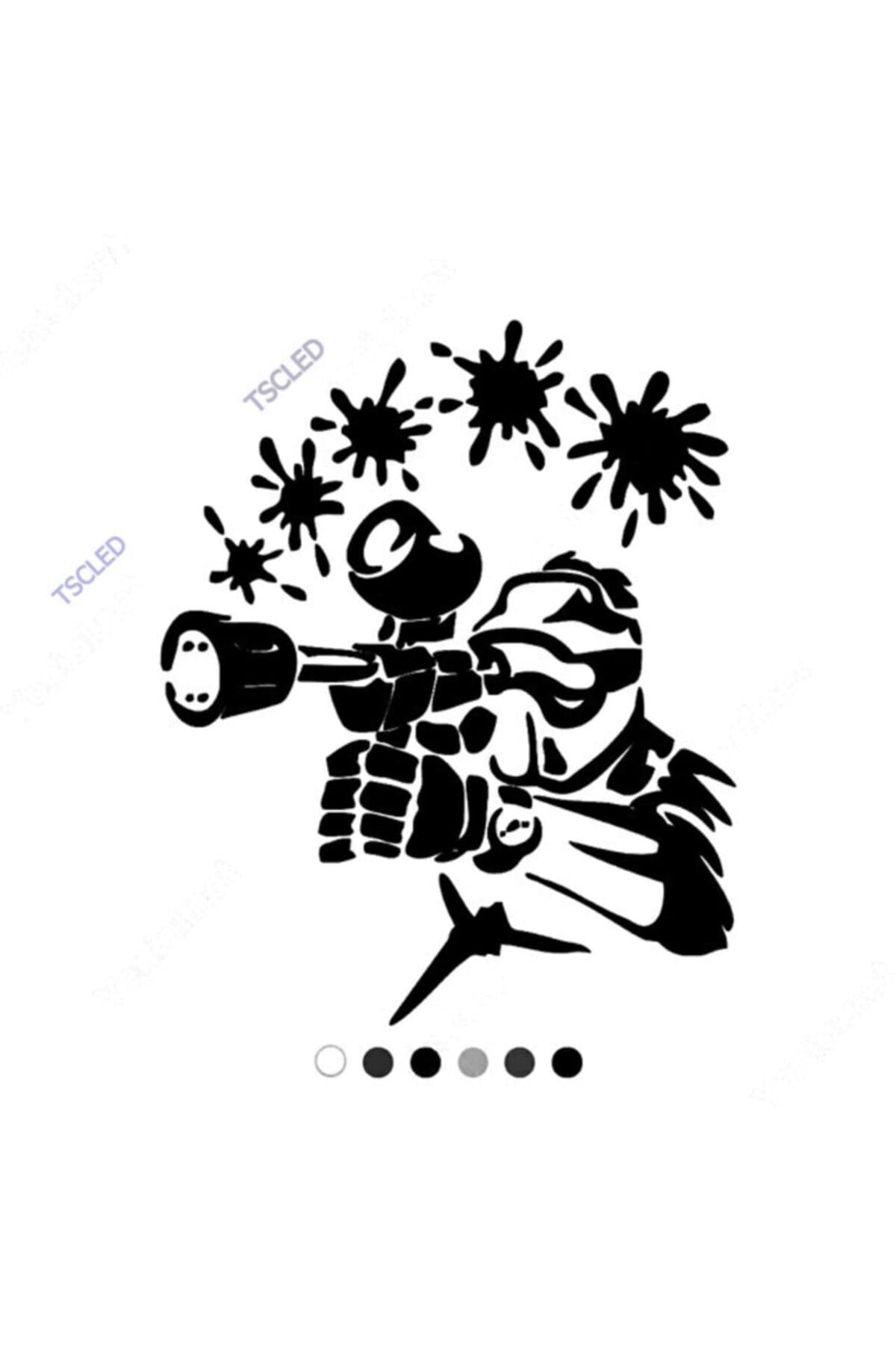 TSC Paintball Oyuncusu Elinde Tabancası 17cm Sticker, EY-1-279