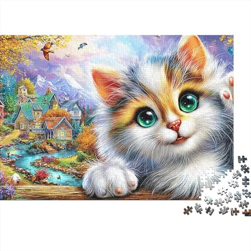 Rompecabezas de gato de 1000 piezas para adultos, tardes divertidas con juegos clásicos en casa