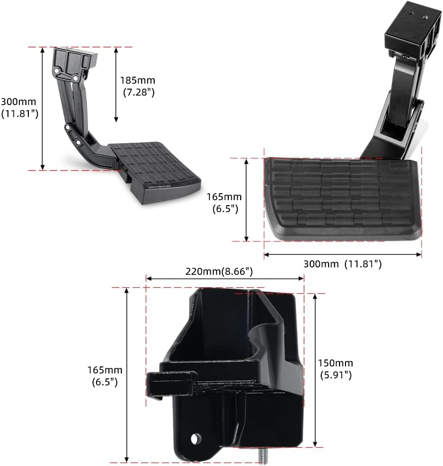 Rear Bed Step Retractable Bed Step Bumper Step for 2022 2023 2024 2025 Toyota Tundra Accessories,Replaces PTS30-34000 PTS3034000 (2022-2024 Tundra)