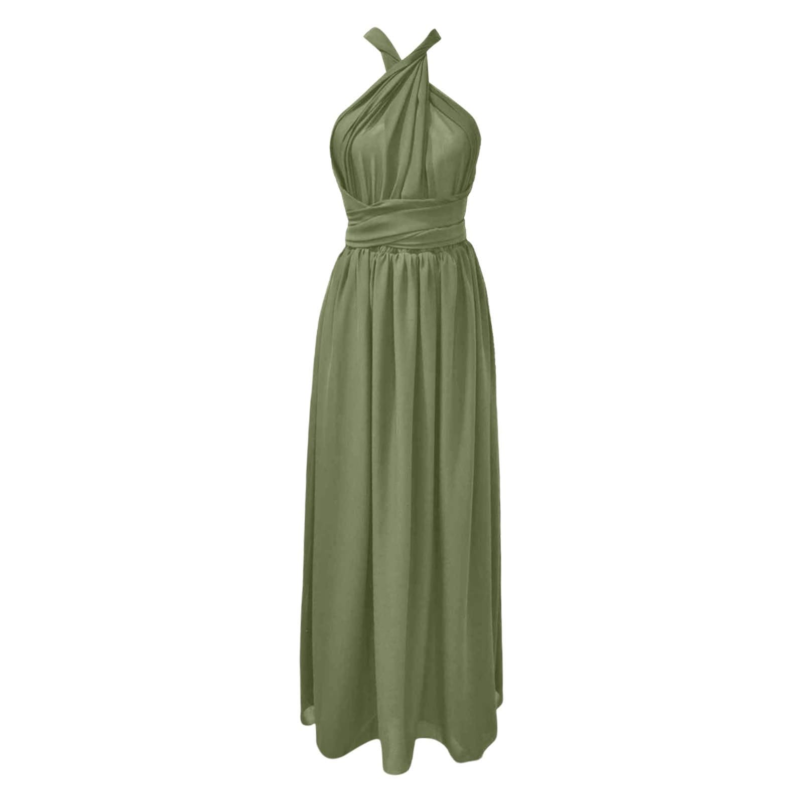 Robe Cocktail Femme Epaule Denudee, Robe Sexy Femme Dos Nu à Lacets Couleur Unie Coupe Ample Fluide Chic Et Élégants Plissée Style Tempérament Confortable Longue Swing Dress pour Soiree