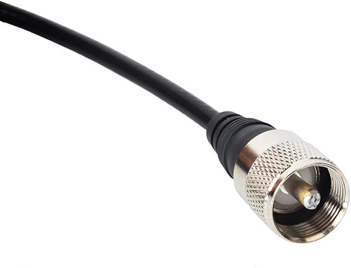Miniatura 3 de HYS Soporte de antena magnética NMO con cable RG58 de 16.4 pies y conector PL-259 para radio de jamón CB VHF UHF HF, base magnética fuerte de 4.3