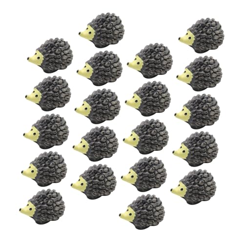 SUPVOX 20 Piezas Mini Adornos Erizo de Figuras Decorativas para Macetas Juguetes Erizo para Jardín y Hogar Pequeño para Decoración DIY