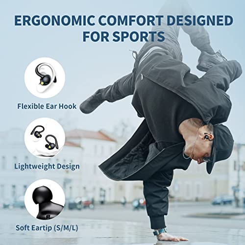 Boytond-Wireless-Earbuds-Bluetooth-Headphones-200hrs-Playtime-1000mAh-Charging-Case-Sport-Earphones-with-Dual-LED-Display-Over-Ear-Buds-with-Earhooks-Built-in-Mic-Headset-for-Workout-Black