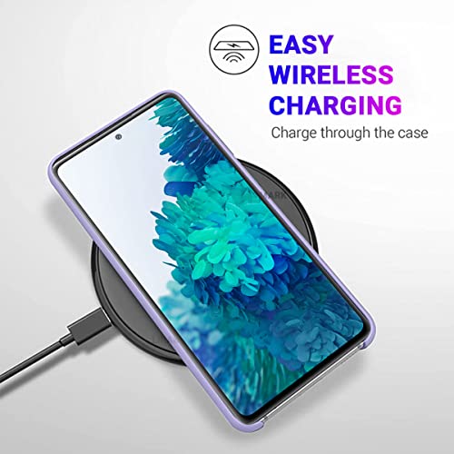 Image of LIRAMARK Liquid Silicone Soft Back Cover Case for Samsung Galaxy Note 20 (Lavender)