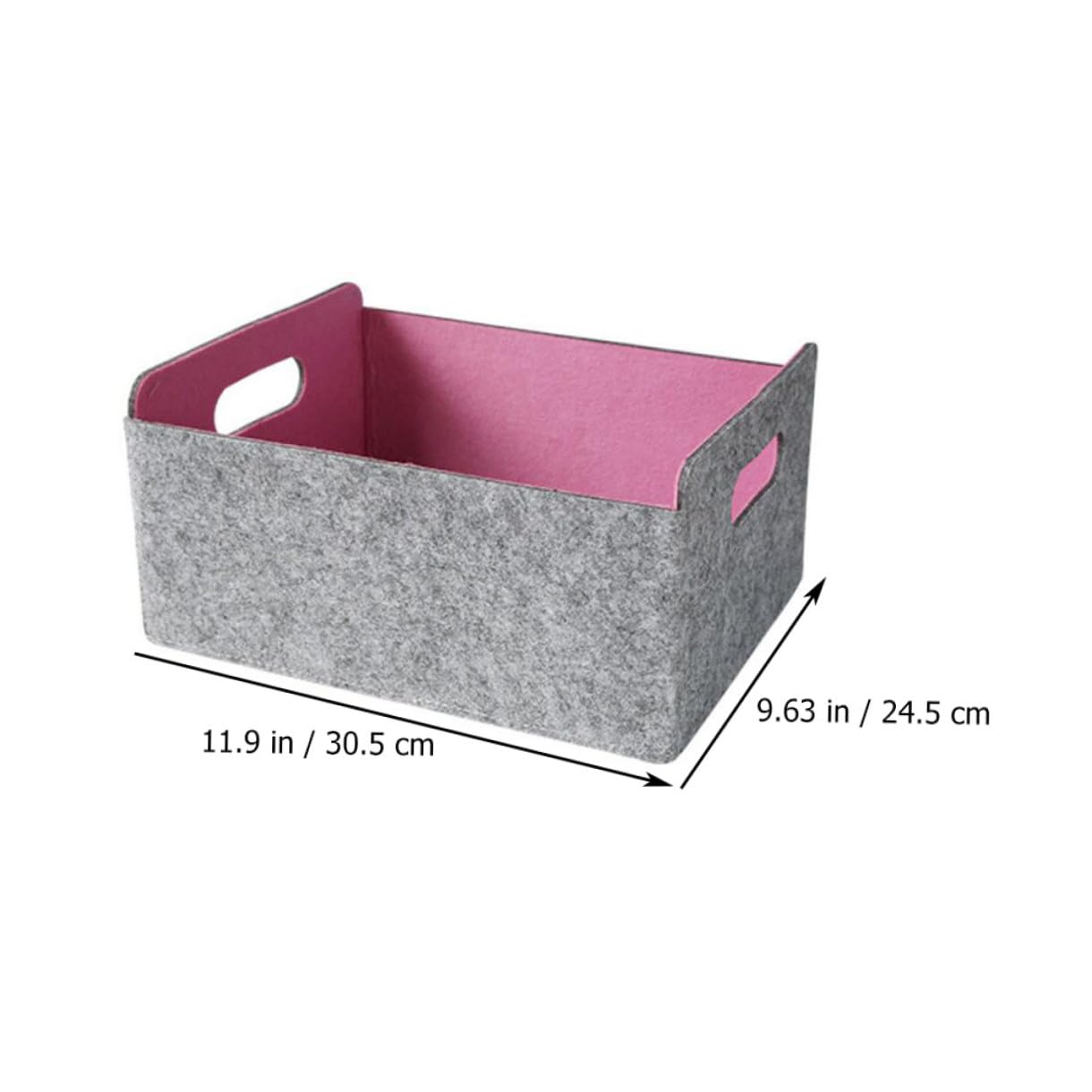 Cesta De Almacenamiento Plegable De Fieltro Organizador De Objetos Contenedor Práctico Para Oficina y Hogar Diseño Simple y Elegante