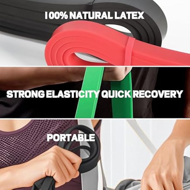 Pull up Bands Stretching Bands Assistance,Resistance Bands Exercise Bands Workout,Stretch Bands for Exercise(5PCS,5-125LB)