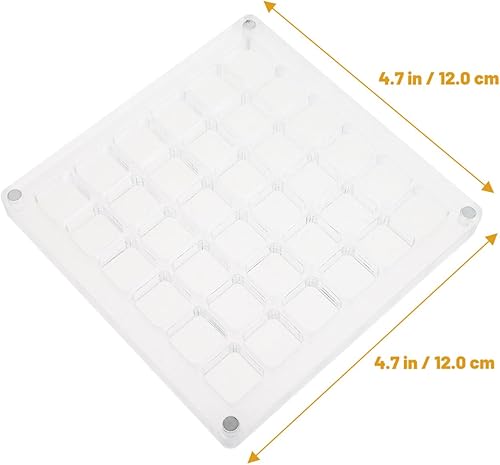 Miniatura 6 de EXCEART Caja de 36 rejillas transparentes para uñas, caja de joyería de plástico, organizador de compartimentos, contenedor de almacenamiento para