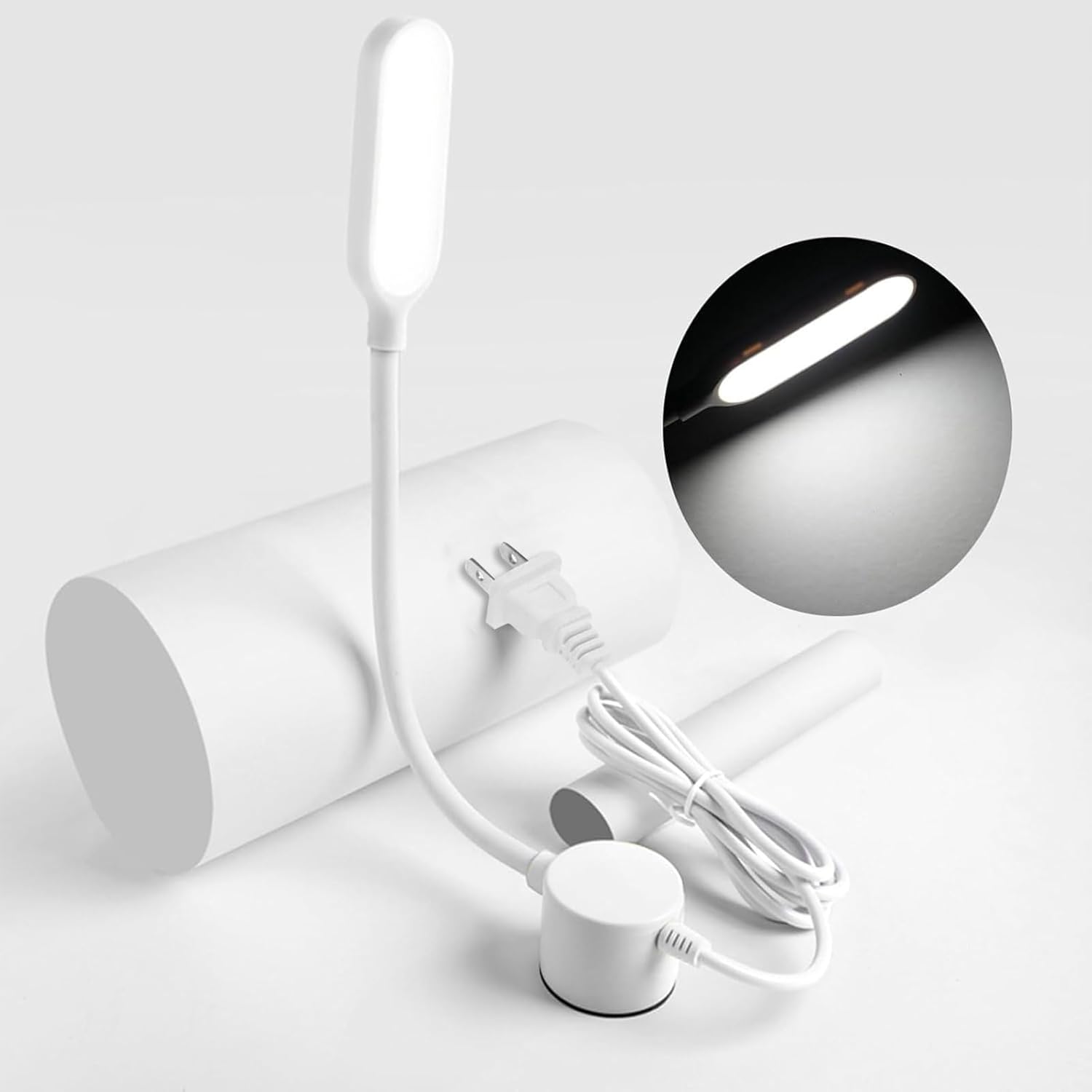 Sewing Machine Lamp Dimmable 30LEDs Light Fixture Touch Control 3 Brightness Levels Magnetic Base Flexible Bendable Tube for Sewing Machine Desks Music Stands Craft Workbenches Lathes Lamps