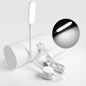 Sewing Machine Lamp Dimmable 30LEDs Light Fixture Touch Control 3 Brightness Levels Magnetic Base Flexible Bendable Tube for Sewing Machine Desks Music Stands Craft Workbenches Lathes Lamps