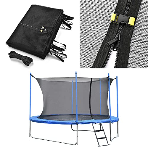 AW Trampoline Safety Net Trampoline Net Replacement 15 FT 6 Poles Replacement Safety Netting Trampoline Accessories Internal Net (Net Only)