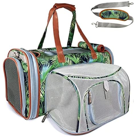 Mr. Peanut's Gold Series Standard Size Expandable Pet Carrier (Tropical) Cover