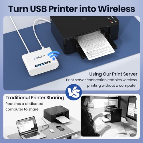 image for Xiiaozet Wireless Print Server, Share a Printer to Multiple Computer w