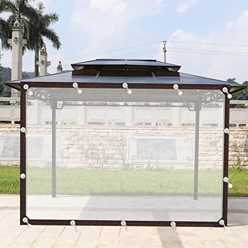 Lona impermeable transparente de 3x1,8 m con ojales para exterior 2