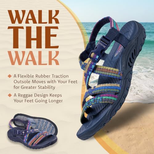 Image of Skechers Women's Reggae Sew Me Boho Slingback Sandal