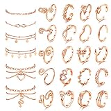 ORAZIO Toe Rings and Ankle Bracelets for Women Silver Rose Gold Plated Anklet Toe Rings Cute Layered Anklets Open Tail Ring Adjustable Beach Foot Jewelry for Summer,Rose Gold