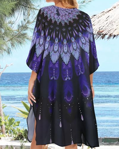 Image of Women's Kimono Beach Cover up for Summer Bathing Suits Cardigans Casual Loose Swimwear 2026
