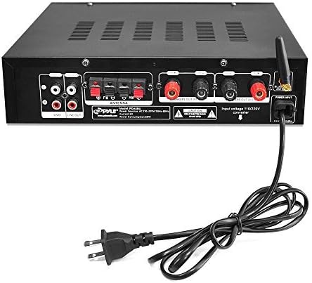 Miniatura 4 de Pyle PDA5BU Amplificador receptor estéreo, Bluetooth, radio AMFM, lector flash USB, entrada auxiliar (0.138 in), pantalla LCD, 200 W, paquete con