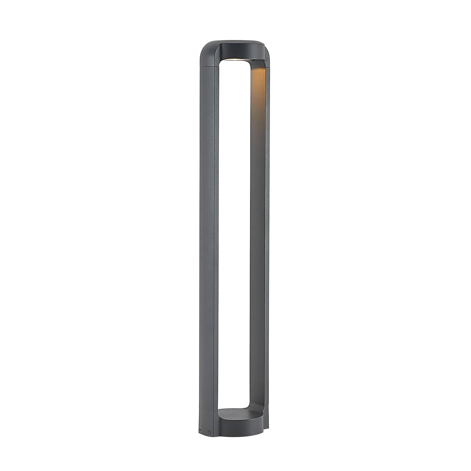 Lucande LED Outdoor Lights Habsa (Modern) in Black Made of Aluminium (1 Light Source,) from Garden, Path Bollard lamp Pillar