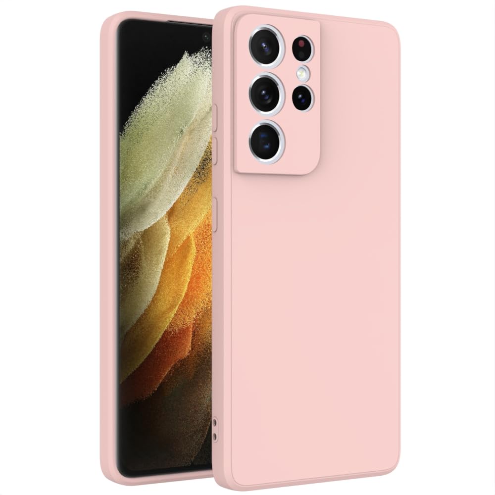 for Samsung Galaxy S21 Ultra Case Pink, Scratch Resistant with Soft Touch, Slim Thin Phone Cover for Samsung Galaxy S21 Ultra