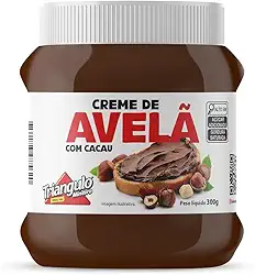 Creme de Avelã com Tampa de Rosquear, Embalagem de 300g, Triângulo.