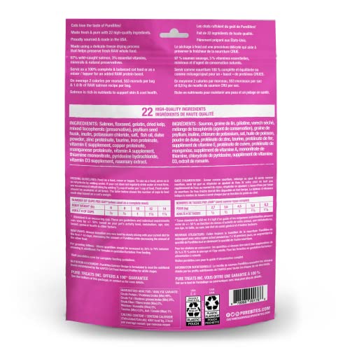 PureBites Salmon Freeze Dried Cat Food, 22 Ingredients, Made in USA, 8oz