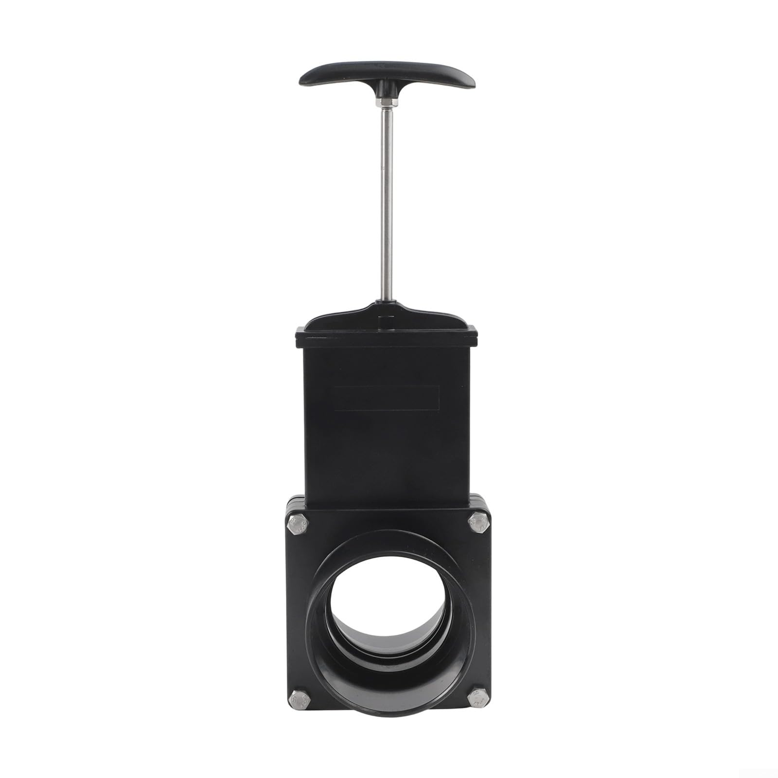 Alloggiamento valvola di scarico con maniglia per camper, 50 mm/75 mm, compatibile con attacchi standard a canale per camper e rimorchi, nero (75 mm)